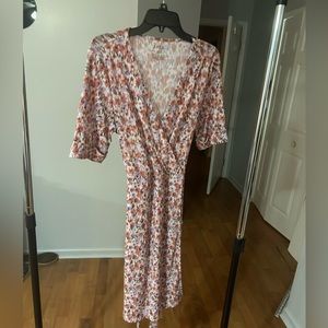 Floral wrap dress